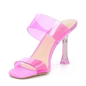 Aldo x Disney Step Sisters Clear Banded‎ Square Toe Cinderella Stiletto Heels 9